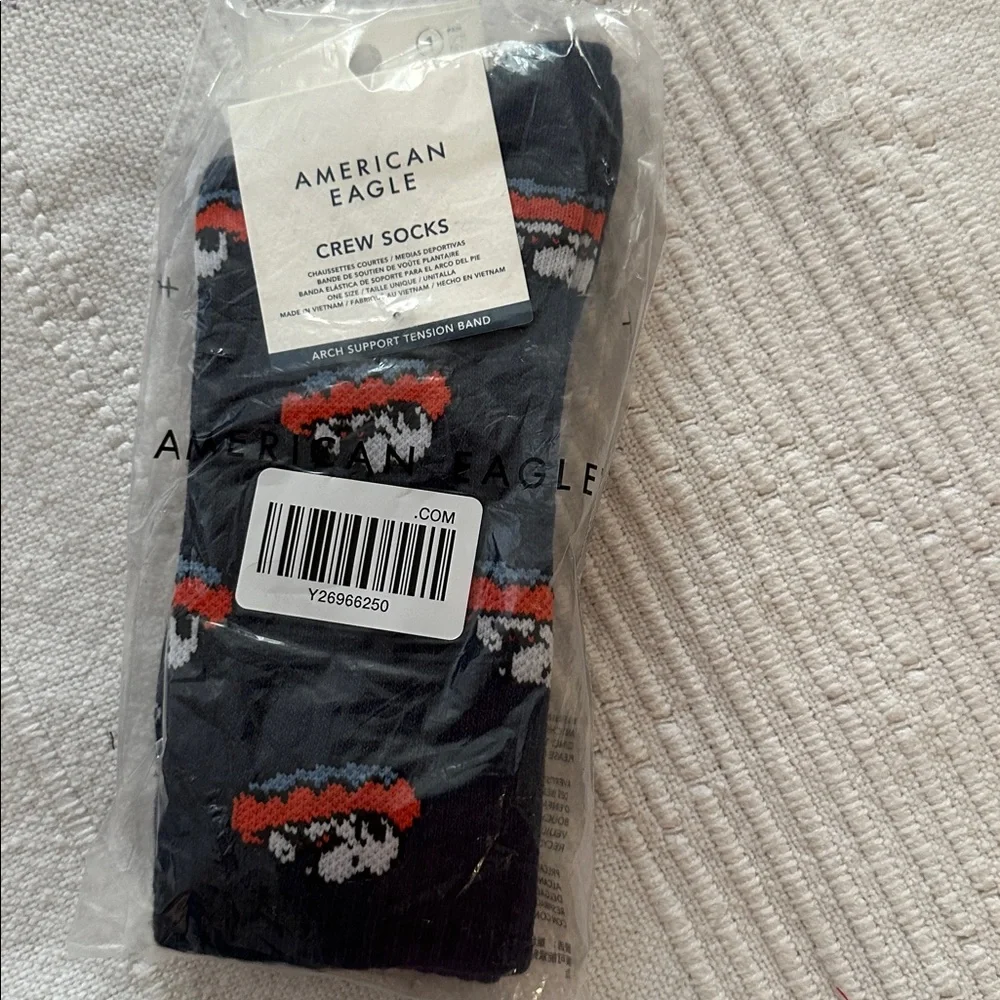 Christmas American Eagle Outfitters Navy Blue Graphic Socks